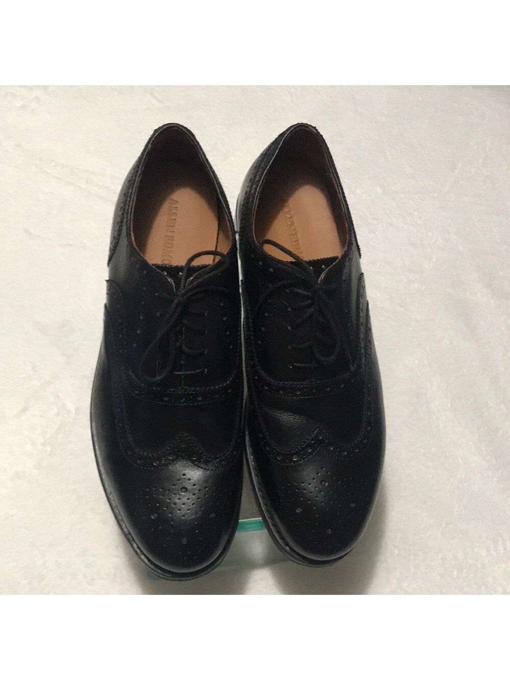 Allen Edmonds McAllister Leather Black  Wingtip Oxford Shoes 10.5D